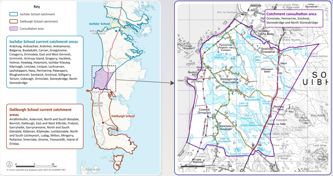 Proposed Uist School Catchment Area map